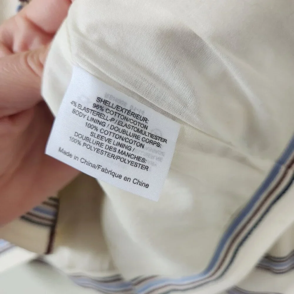 NWT Tory Burch Stripe Sgt Pepper Jacket Size 12